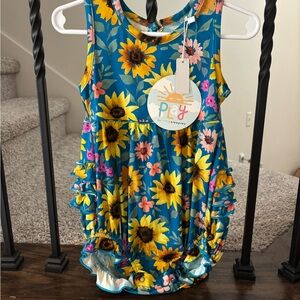 Floral Sunflower Baby Romper